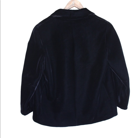 Zara Black Velvet Open Blazer Small Preowned - Picture 5 of 5